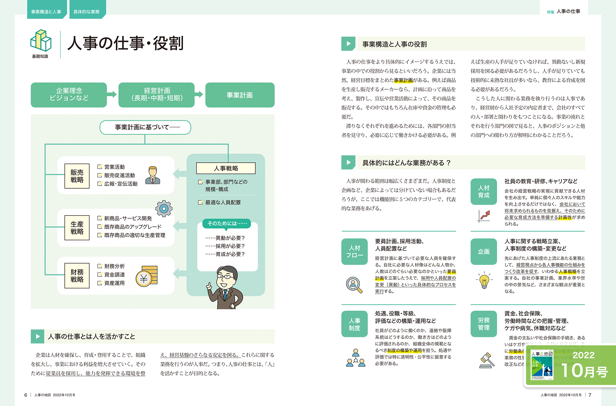 人事の地図 誌面